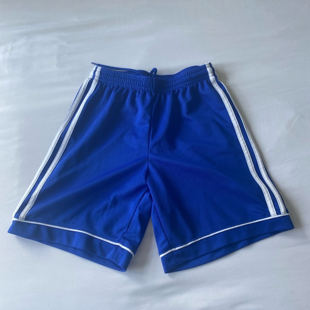 adidas kids royal blue athletic training shorts